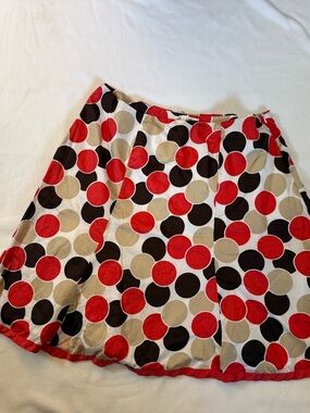 Cato Polka Dot A-Line Skirt - Red, Black & Cream size 22 2X